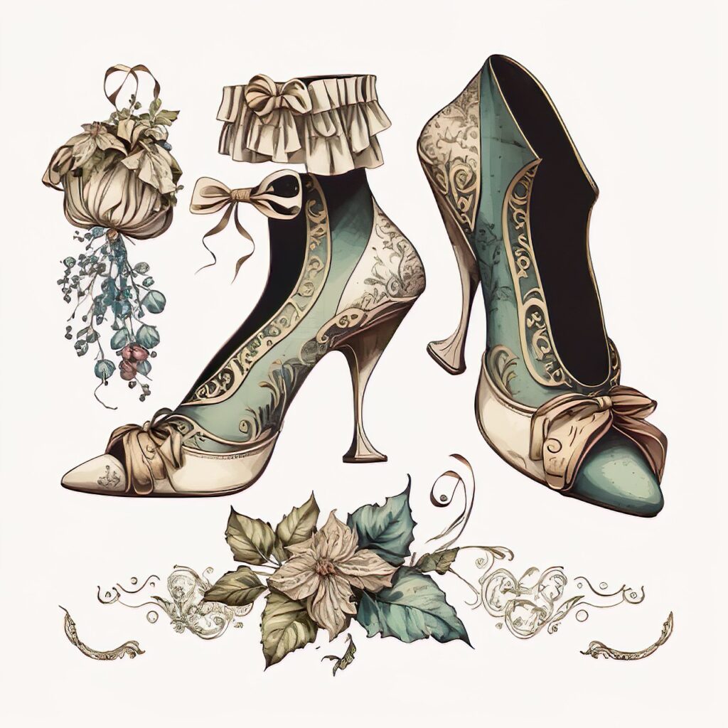 regency, antique shoes, vintage shoes-7871434.jpg